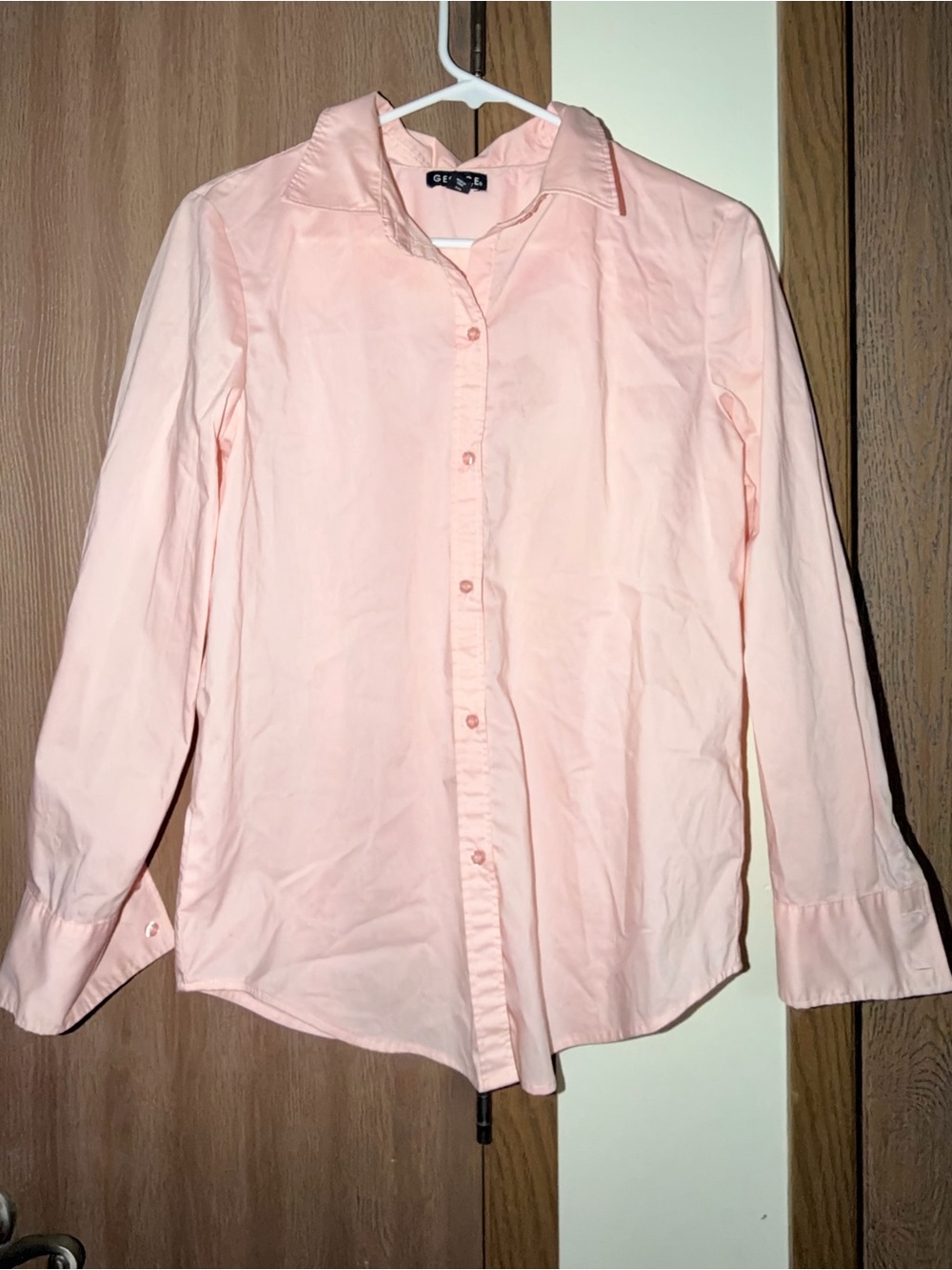 George Light Pink Long Sleeve Button-Up Shirt